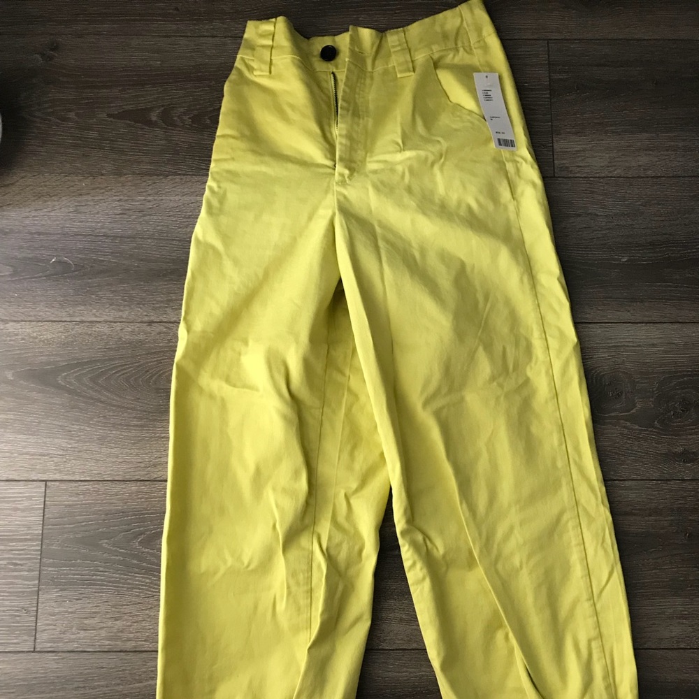 Chartreuse urban outfitters pants